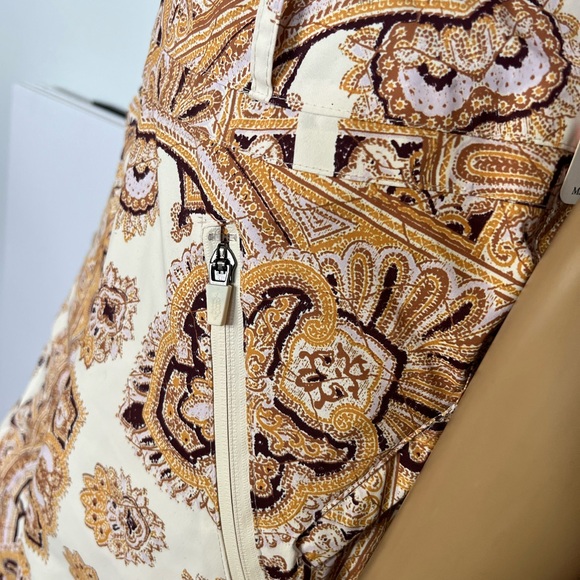 NWT Free People Movement Alpine Glow Printed Snow Bib Brushed Sail Paisley - Picture 4 of 16